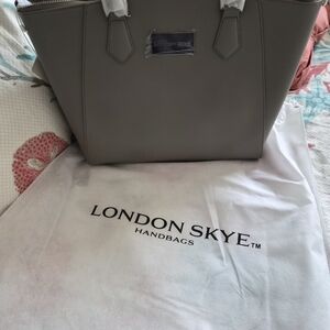 Gray Structured Tote Bag